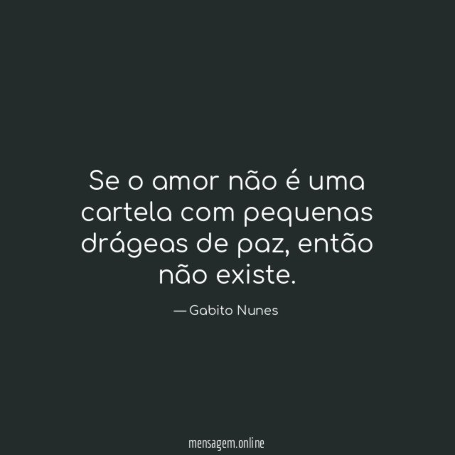 Se o amor não é uma cartela com