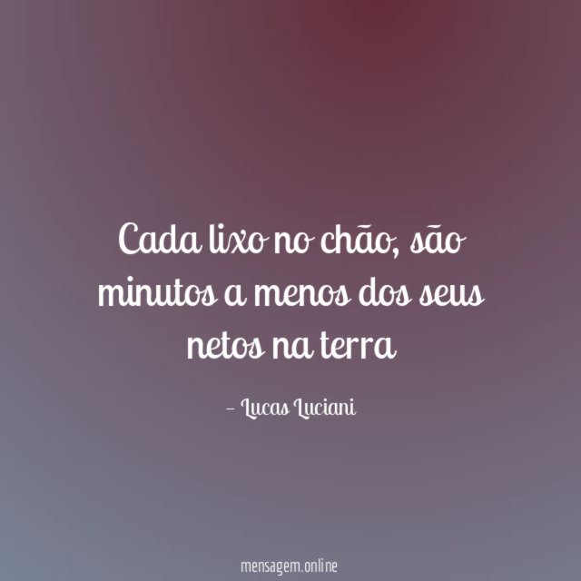 Cada lixo no chão