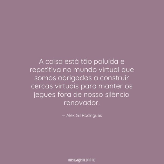 A coisa está tão poluída e repetitiva no