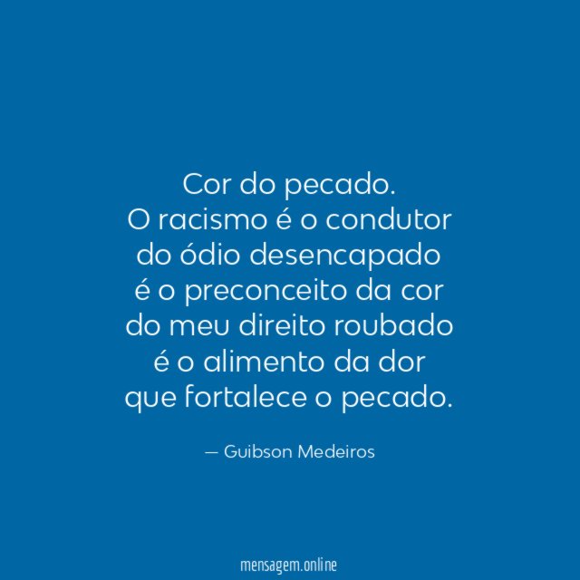 Cor do pecado.