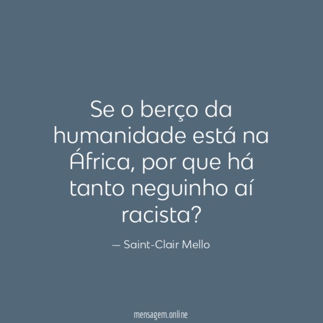 Se o berço da humanidade está na África