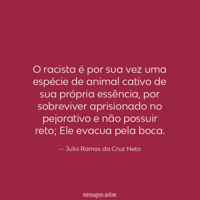 O racista é por sua vez uma espécie