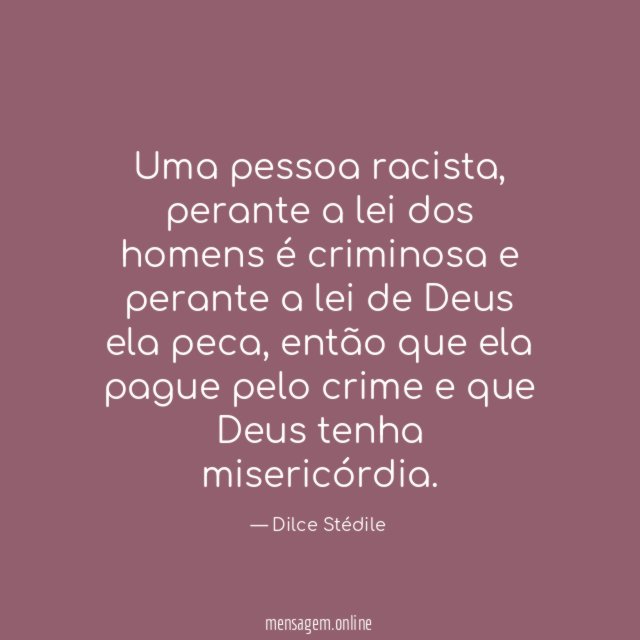 Uma pessoa racista