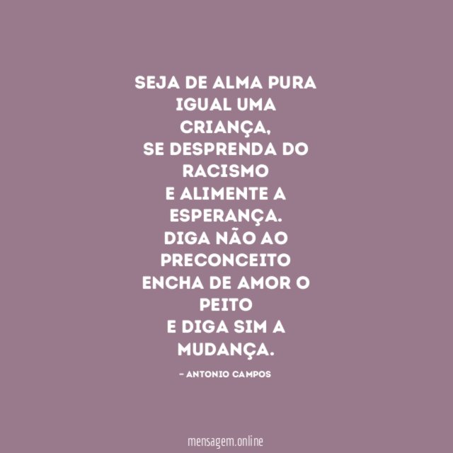 SEJA DE ALMA PURA IGUAL UMA CRIANÇA