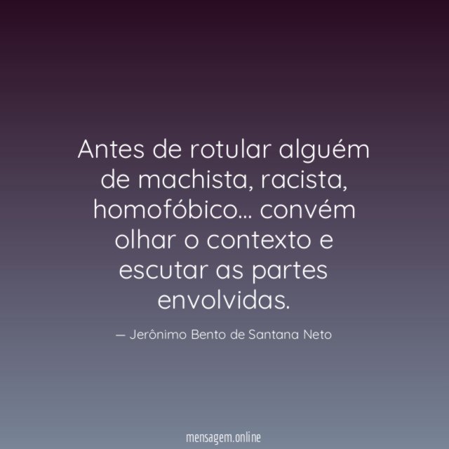 Antes de rotular alguém de machista