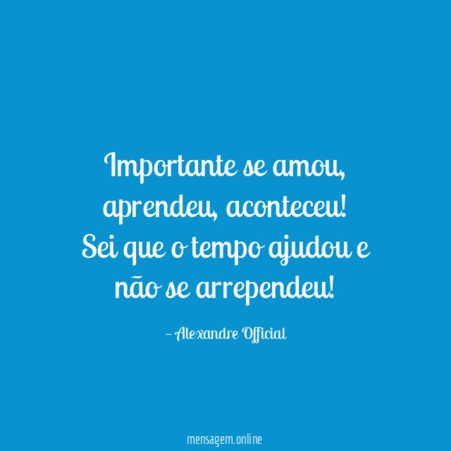 Importante se amou