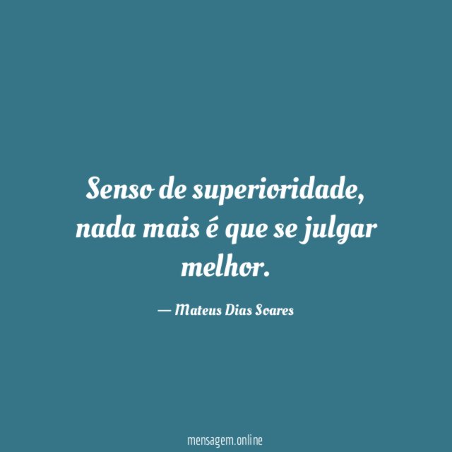 Senso de superioridade