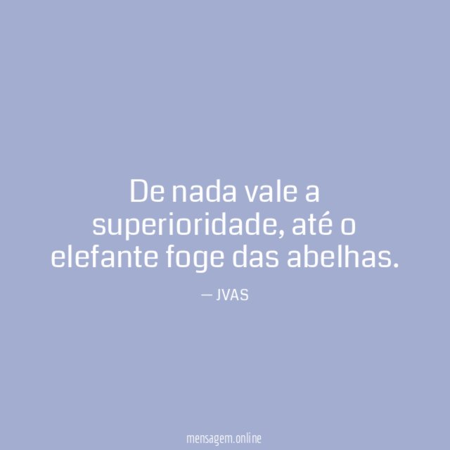 De nada vale a superioridade