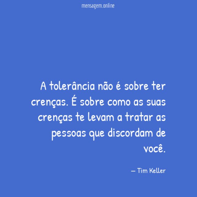 A tolerância não é sobre ter crenças