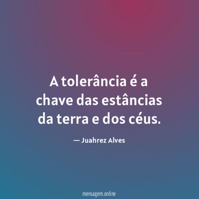 A tolerância é a chave das estâncias da