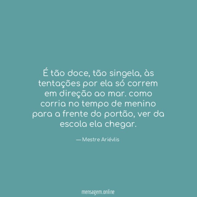 É tão doce