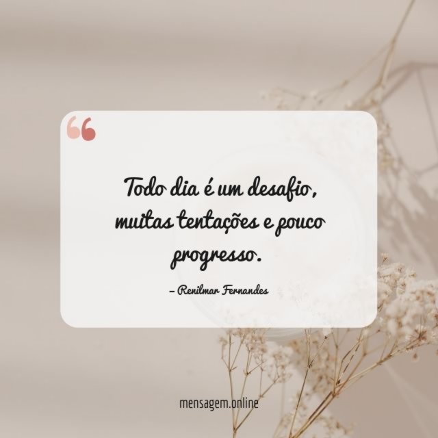 Todo dia é um desafio