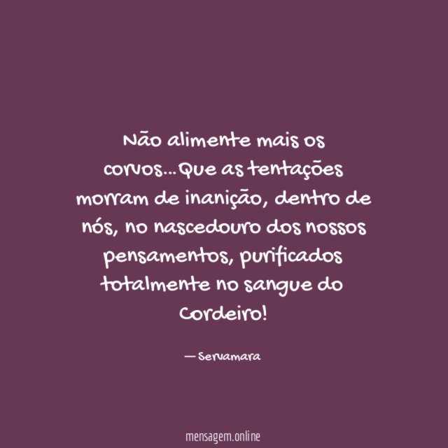 Não alimente mais os corvos