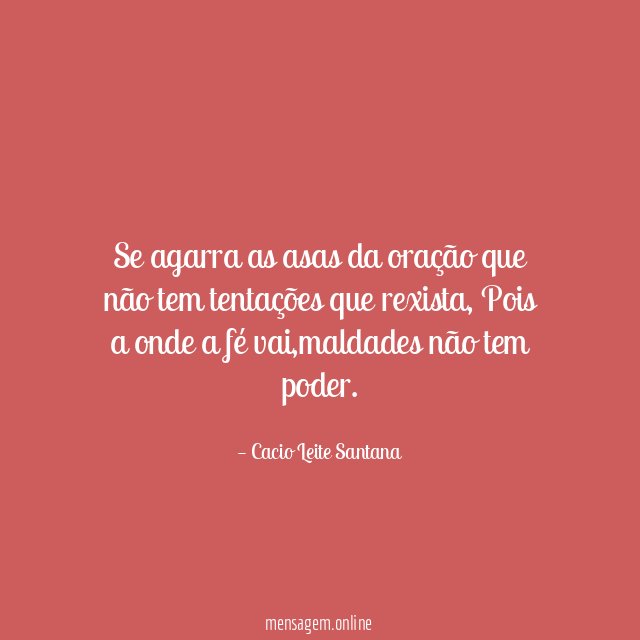 Se agarra as asas da oração que não