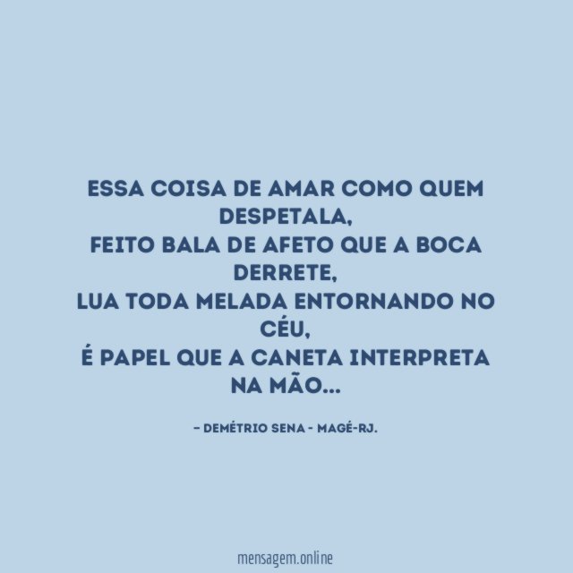 Essa coisa de amar como quem despetala