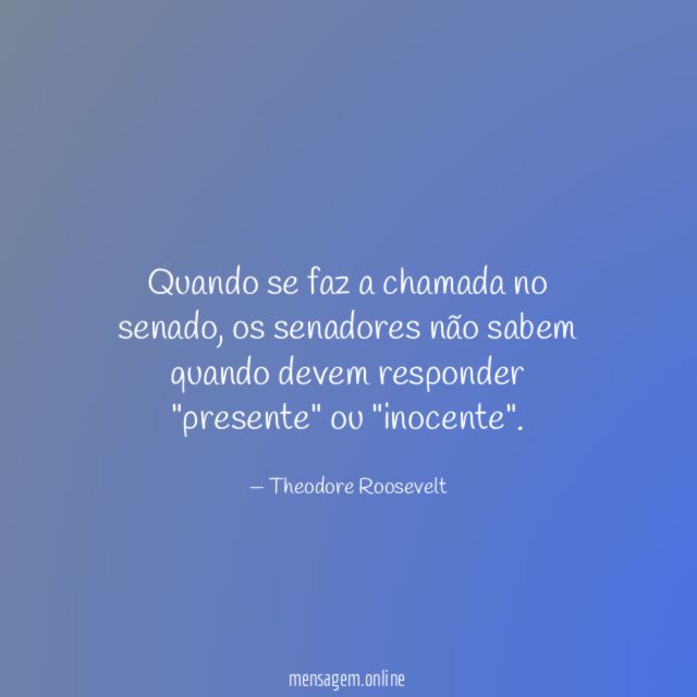 Quando se faz a chamada no senado