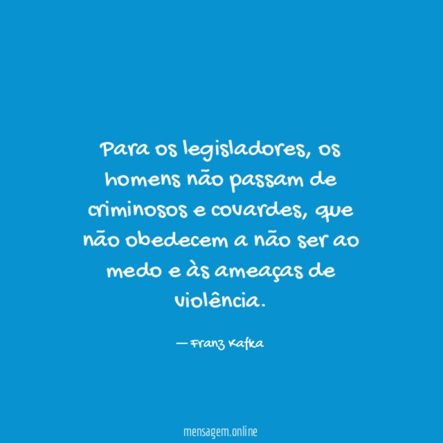 Para os legisladores