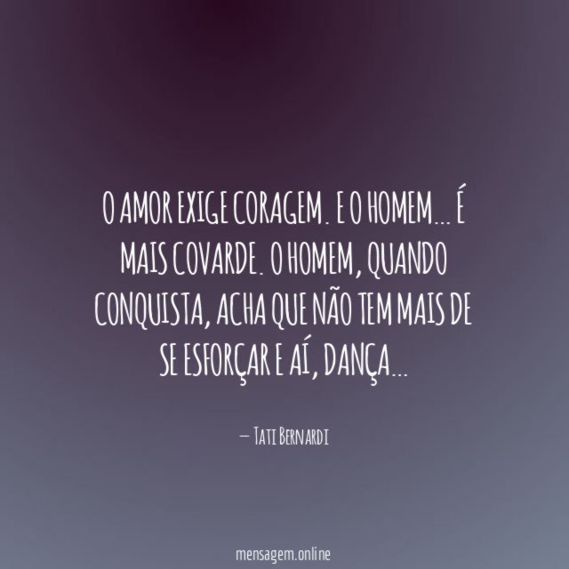 O amor exige coragem