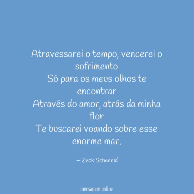 Atravessarei o tempo