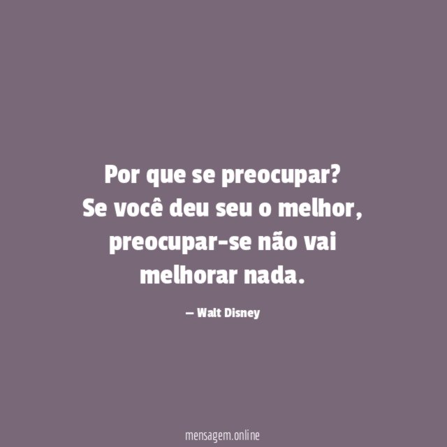Por que se preocupar