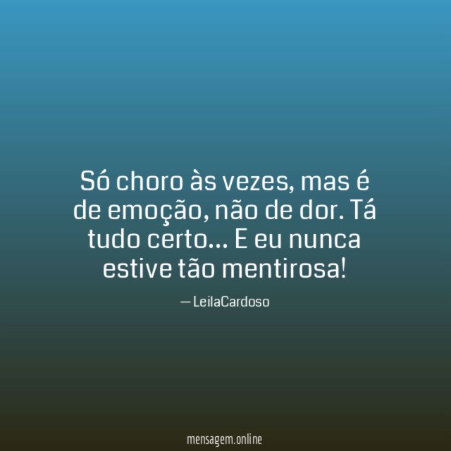 Só choro às vezes