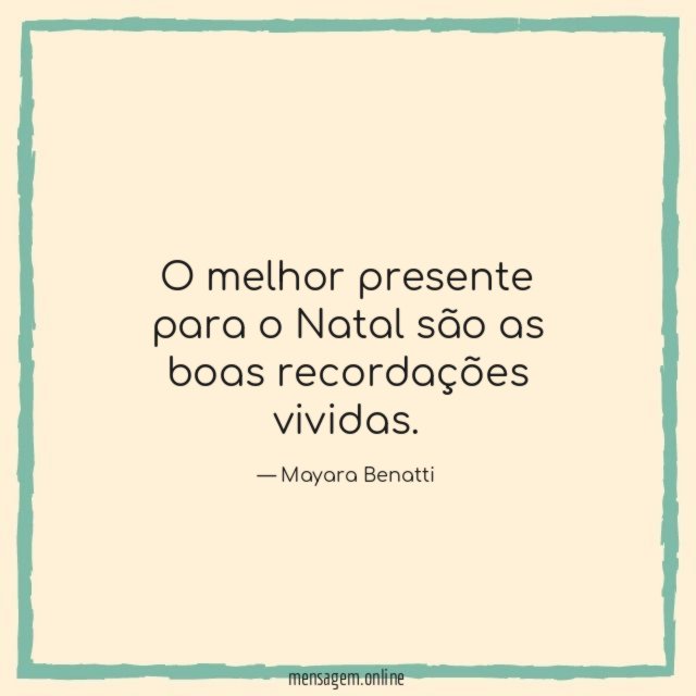 O melhor presente para o Natal são as