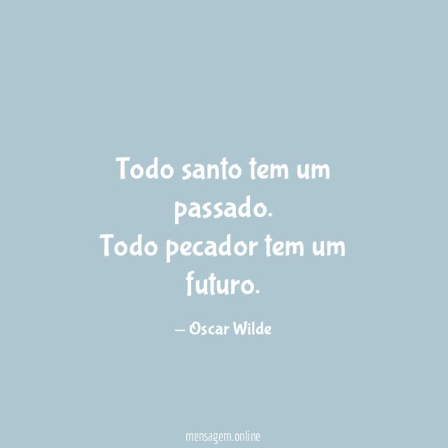 Todo santo tem um passado
