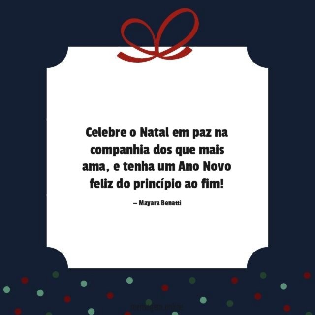 Celebre o Natal em paz na companhia dos que mais ama