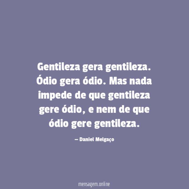 Gentileza gera gentileza