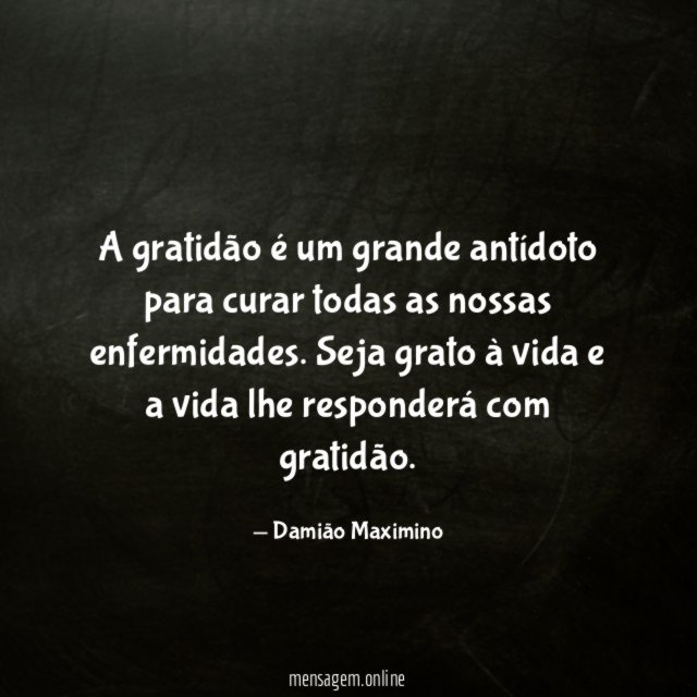 A gratidão é um grande antídoto para curar