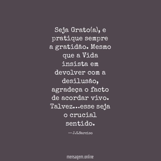 Seja Grato(a)