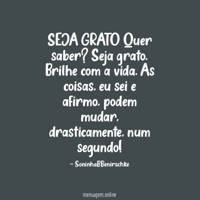 SEJA GRATO