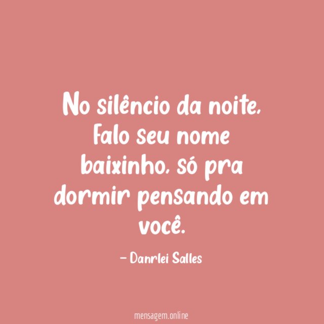 No silêncio da noite