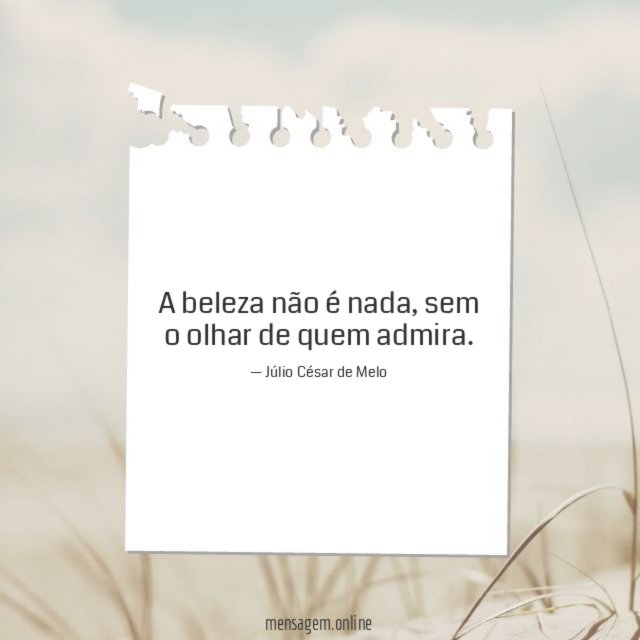 A beleza não é nada