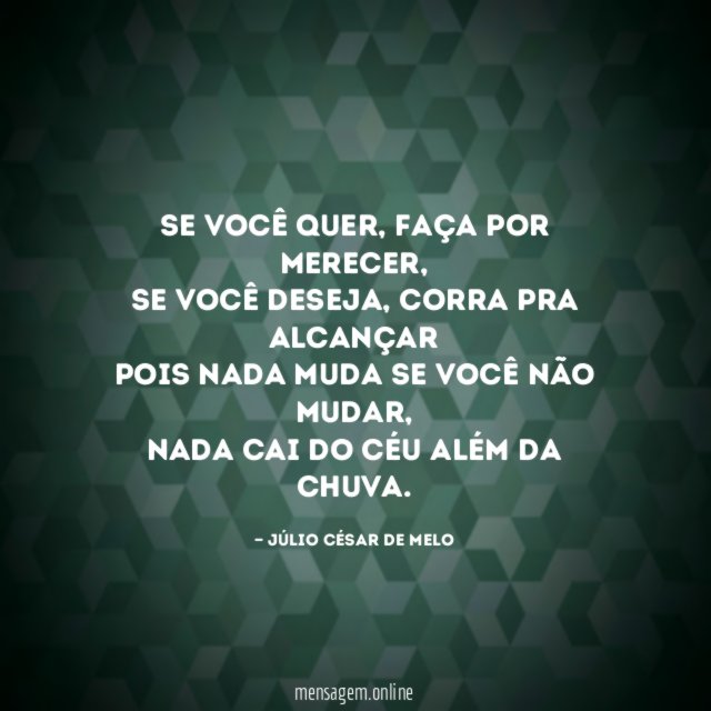 Se você quer