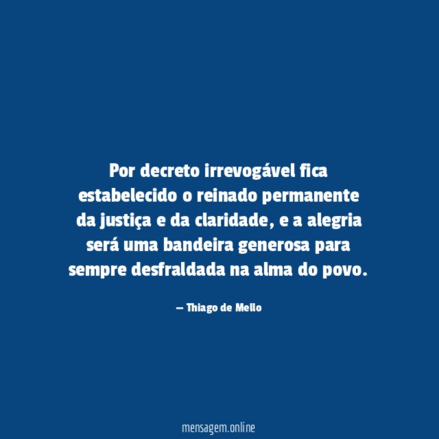 Por decreto irrevogável fica estabelecido o reinado permanente