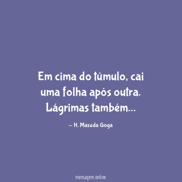 Em cima do túmulo