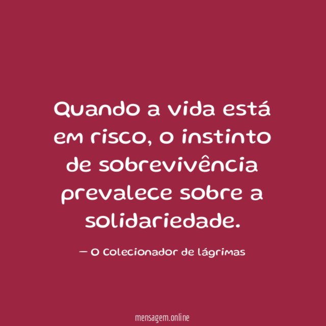 Quando a vida está em risco