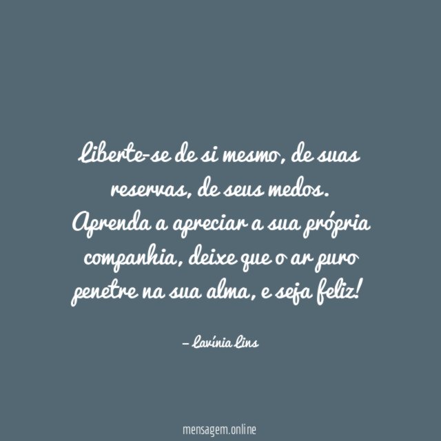 Liberte-se de si mesmo
