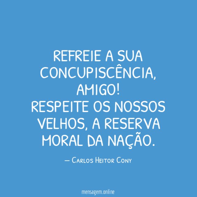 Refreie a sua concupiscência