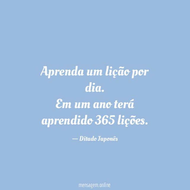 Aprenda um lição por dia