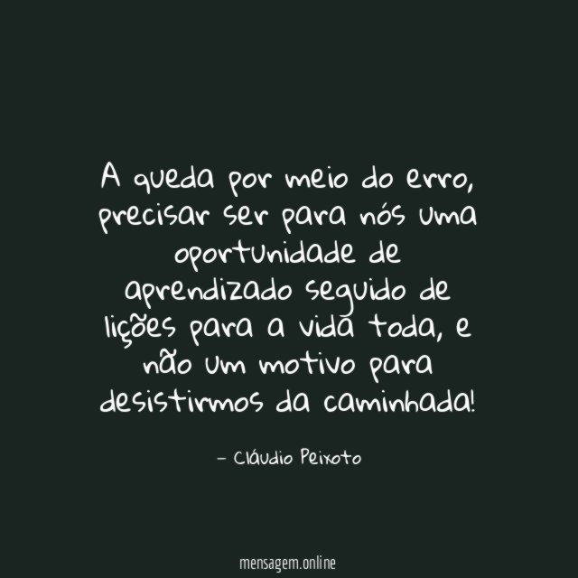 A queda por meio do erro