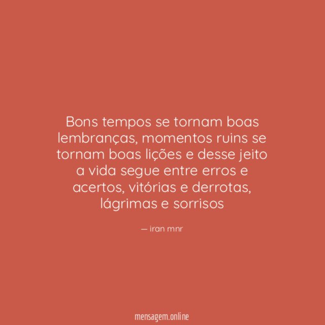 Bons tempos se tornam boas lembranças