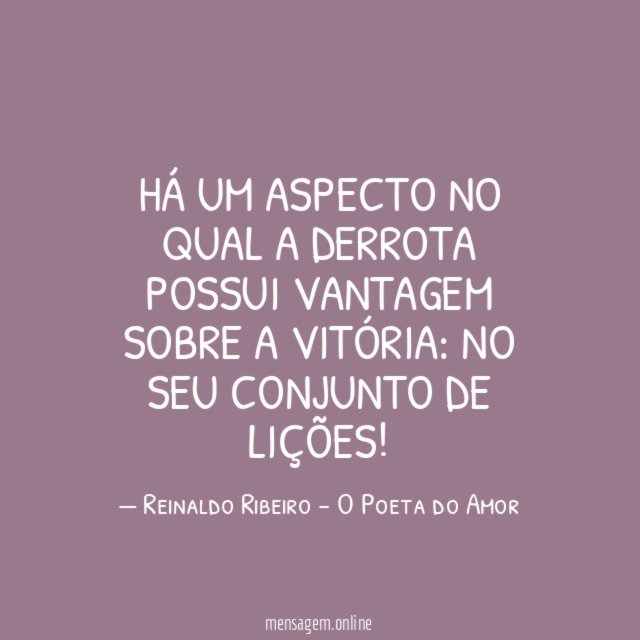 Há um aspecto no qual a derrota possui