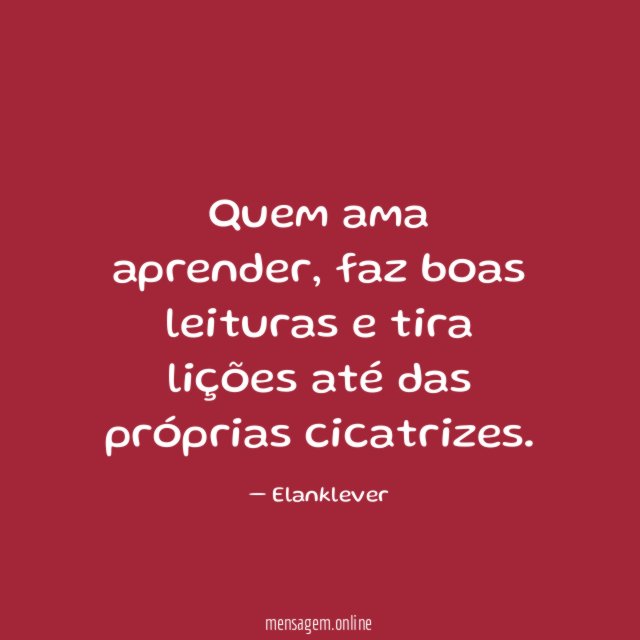 Quem ama aprender