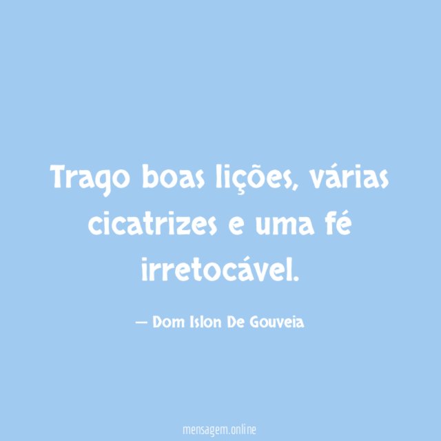 Trago boas lições