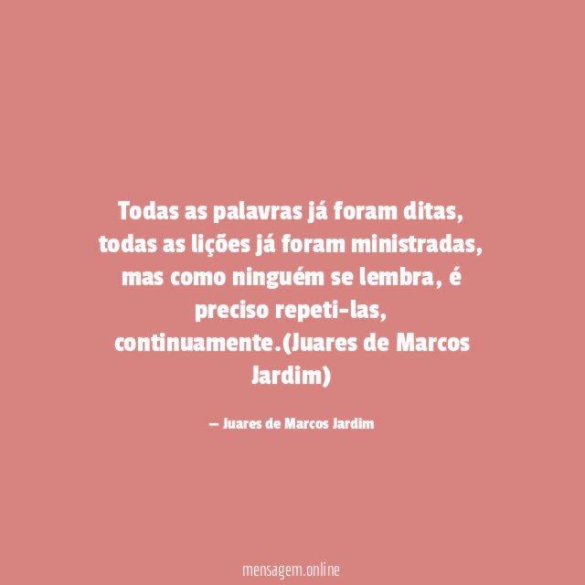 Todas as palavras já foram ditas