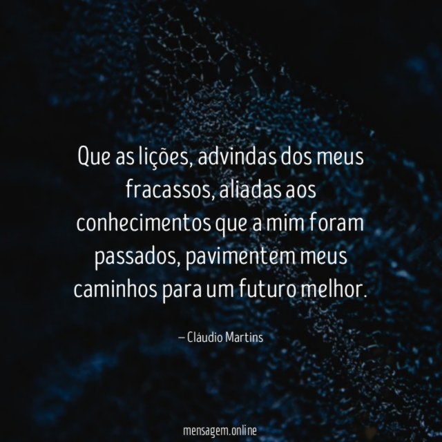 Que as lições