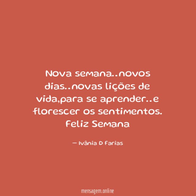 Nova semana