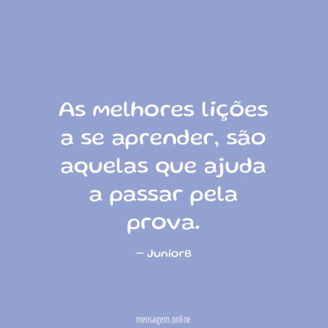 As melhores lições a se aprender